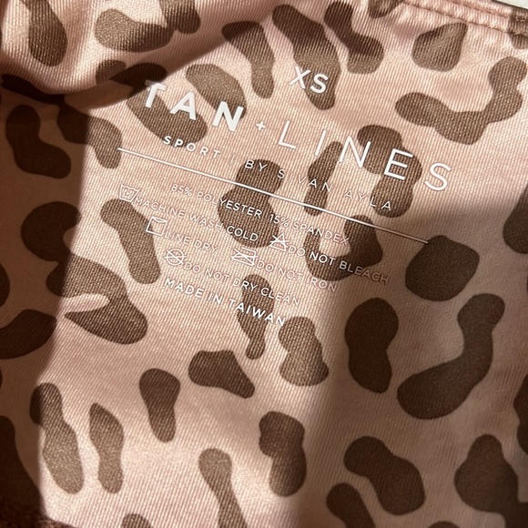 Tan + Lines Laurel Cyn Animal Print Bike Shorts, Pink Leopard - Picture 7 of 8